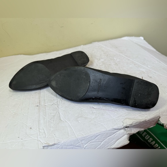 See by Chloe Jane Leather Point Toe Ballet Flats Shoes Comfort Minimalist Black - Picture 9 of 16